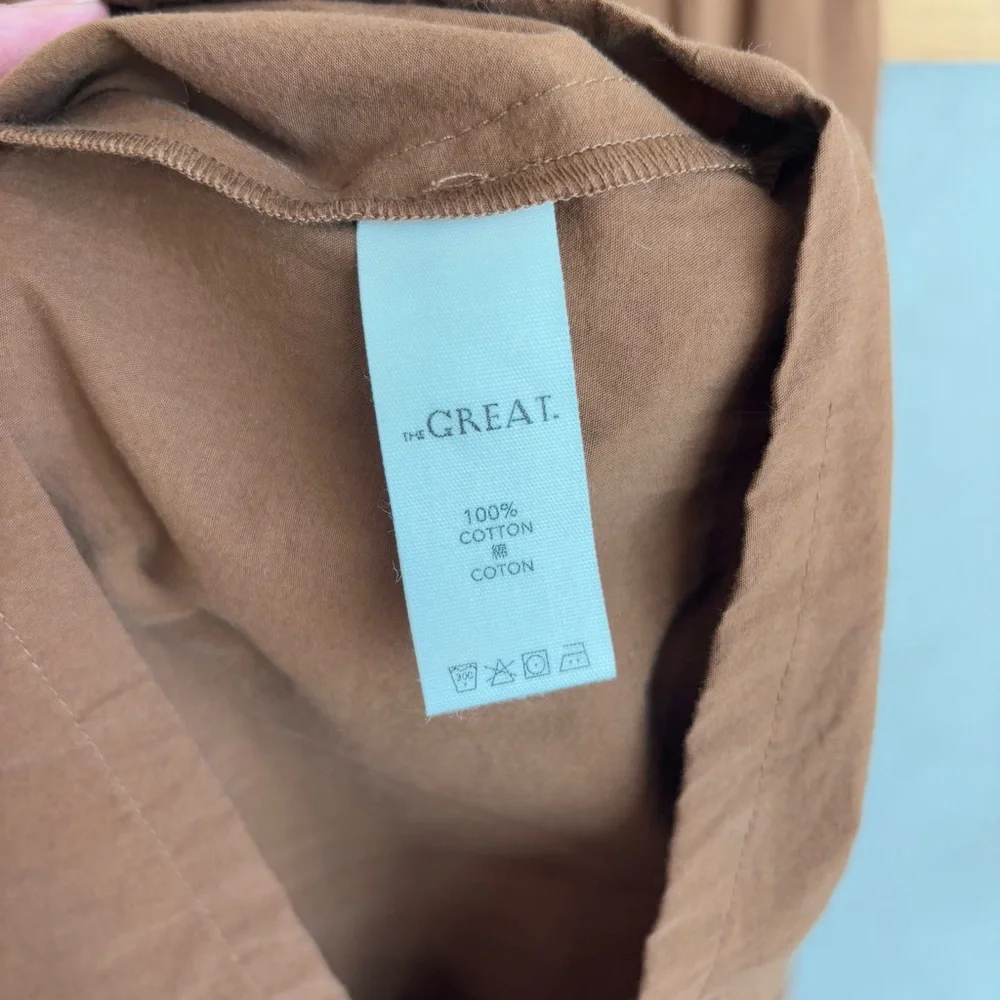 THE GREAT. THE TREELINE SKIRT SUNTAN, SIZE US M / 2 - Picture 16 of 16